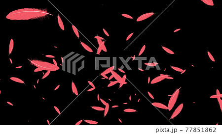 赤い羽根 舞う Cg 背景 壁紙のイラスト素材
