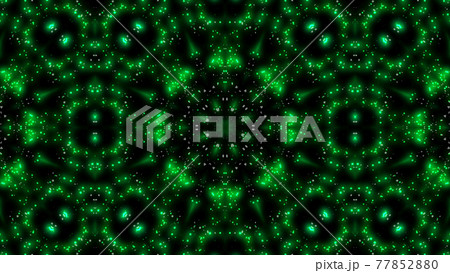 粒子　光る　幾何学模様　発光　ネオン　万華鏡　CG　背景　壁紙 77852880