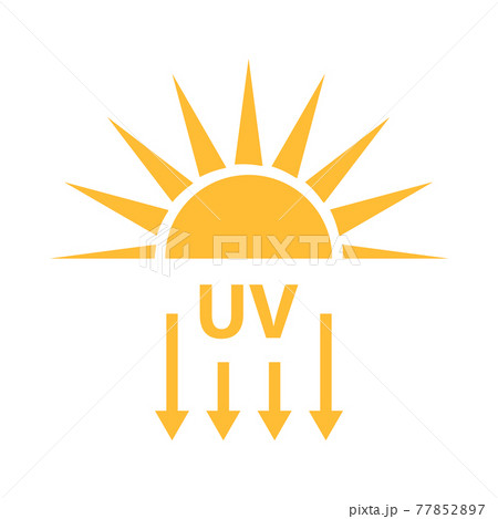 UV radiation icon vector solar ultraviolet light symbol for graphic design, logo, web site, social media, mobile app, ui illustration. 77852897