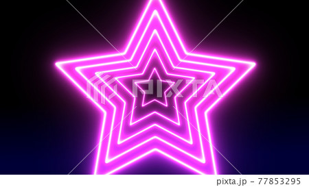 星 スター ネオン 光る 黒背景 Cg 背景 壁紙のイラスト素材
