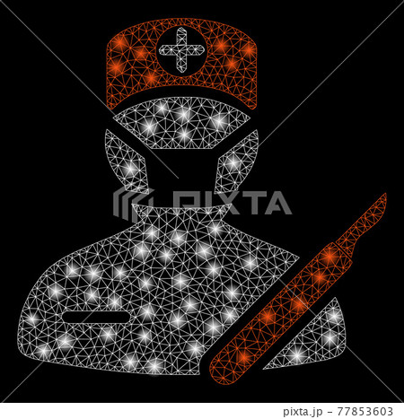 Glossy Mesh Network Surgeon with Flash Spots Glossy Mesh Network Surgeon with Flash Spots 77853603