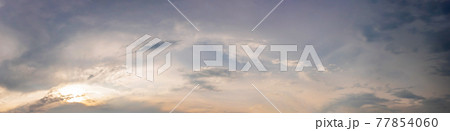 Dramatic panorama sky with storm cloud on a cloudy day. Dramatic panorama sky with storm cloud on a cloudy day. 77854060