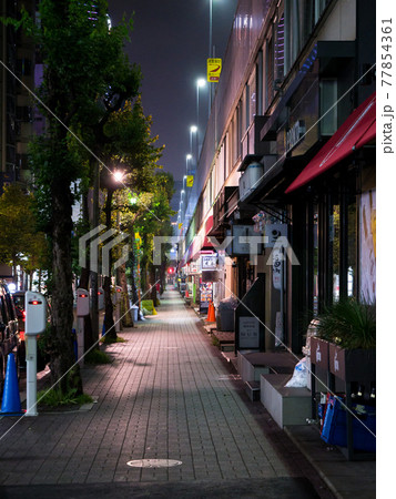 銀座コリドー街 夜景 21年5月 の写真素材