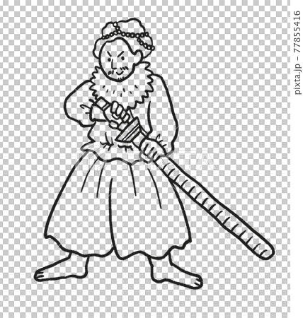 スサノオの線画イラスト 77855416