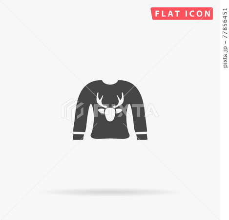 Christmas Jumper, Sweater flat vector icon 77856451