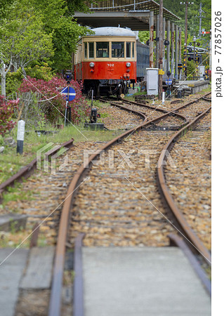 柵原ふれあい鉱山公園の展示車両を、踏切から撮影 柵原ふれあい鉱山公園の展示車両を、踏切から撮影 77857026