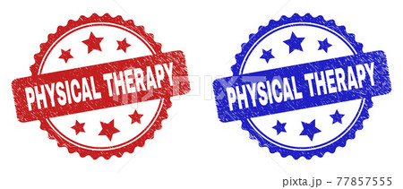PHYSICAL THERAPY Rosette Stamp Seals with Corroded Style PHYSICAL THERAPY Rosette Stamp Seals with Corroded Style 77857555