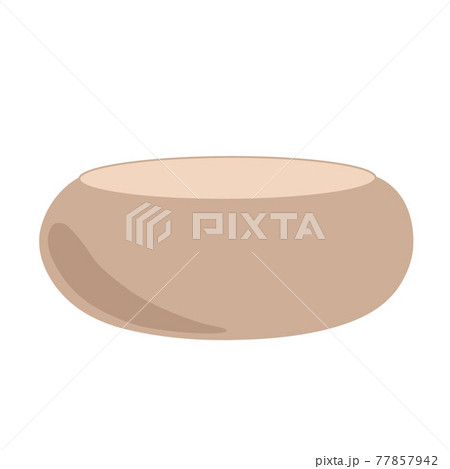 Bohemian flower vase in simple flat style abstract vector pastel colored isolated illustration, trendy minimalist cozy home concept, romantic greeting card, invitation, home decor 77857942