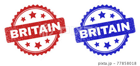 BRITAIN Rosette Stamps with Scratched Texture 77858018