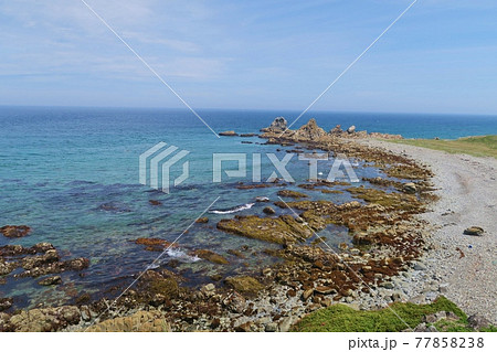 下北半島最東端尻屋崎の海 青森 下北半島最東端尻屋崎の海 青森 77858238