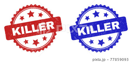 KILLER Rosette Stamps with Grunged Surface 77859093