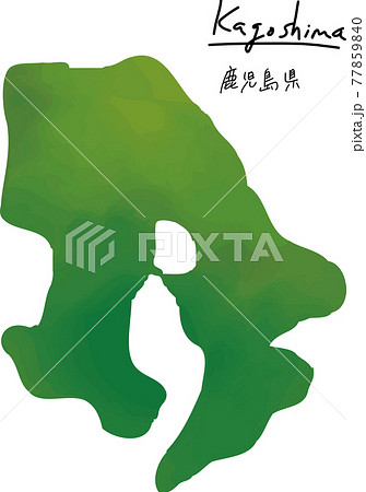 鹿児島県の地図のイラストベクターのイラスト素材 鹿児島県の地図のイラストベクターのイラスト素材