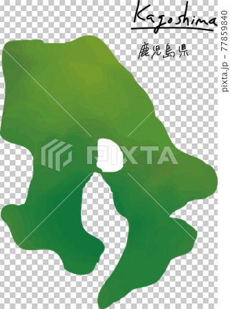 Kagoshima prefecture map illustration vector 77859840