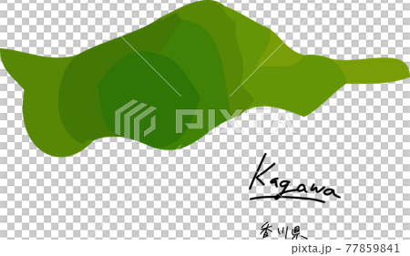 Kagawa prefecture map illustration vector 77859841
