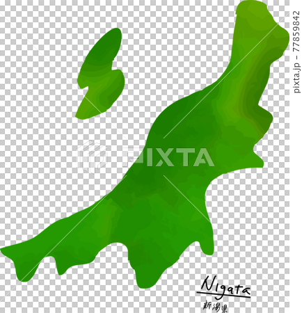 Niigata prefecture map illustration vector 77859842