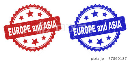 EUROPE AND ASIA Rosette Watermarks with Scratched Style 77860187