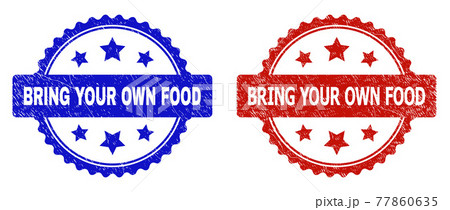 BRING YOUR OWN FOOD Rosette Seals with Corroded Texture 77860635