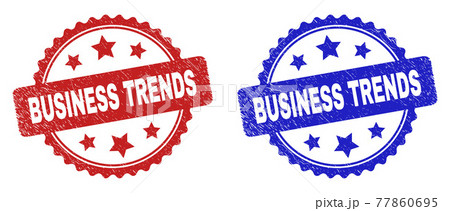 BUSINESS TRENDS Rosette Stamps with Corroded Surface 77860695