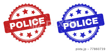 POLICE Rosette Stamps with Corroded Texture POLICE Rosette Stamps with Corroded Texture 77860739