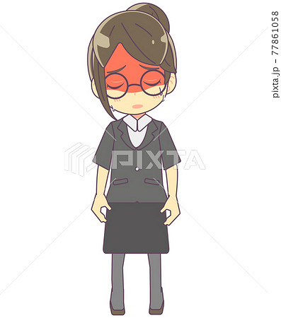 体温の高い女性教員のイラスト素材のイラスト素材
