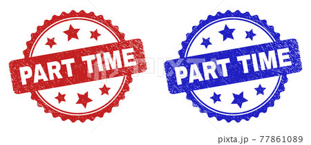 PART TIME Rosette Stamps with Unclean Style 77861089