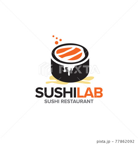 Sushi lab logo design template 77862092