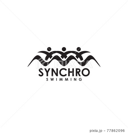 Synchro swimming logo design template Synchro swimming logo design template 77862096