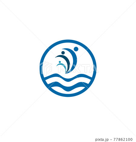 Synchro swimming logo design template Synchro swimming logo design template 77862100