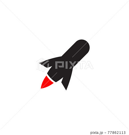 Torpedo rocket logo design template 77862113