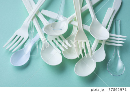 使い捨てプラスチック　スプーン・フォーク 77862971