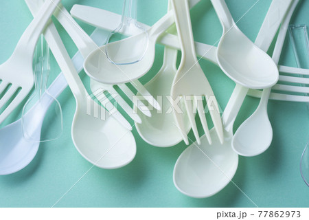 使い捨てプラスチック　スプーン・フォーク 77862973
