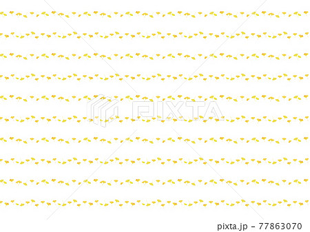 ならぶイチョウの葉 ストライプ模様 背景素材 A3比率 白背景 のイラスト素材