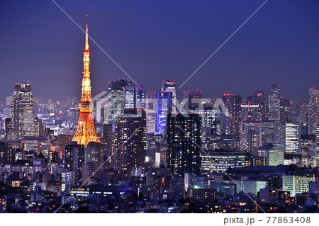 東京タワー 夜景 東京タワー 夜景 77863408