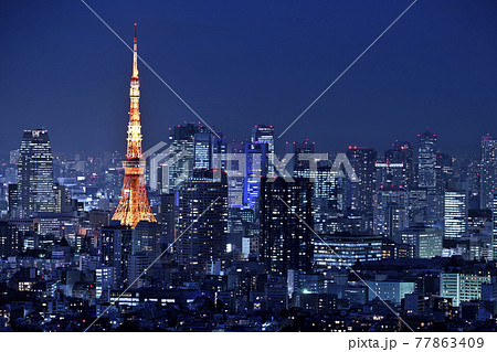 東京タワー 夜景 東京タワー 夜景 77863409