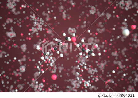 Pentaethylene glycol molecule, scientific molecular model, 3d rendering 77864021