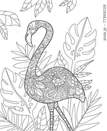 Tropical Birds doodles on trees, hand drawing Pelican, line image Flamingo, tree Illustration, wild life line design, outline forest design, peacock sketch Tropical Birds doodles on trees, hand drawing Pelican, line image Flamingo, tree Illustration, wild life line design, outline forest design, peacock sketch 77868208