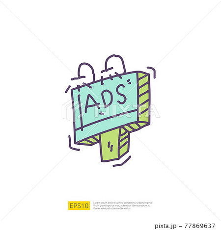 outdoor billboard advertising doodle icon sign symbol vector illustration outdoor billboard advertising doodle icon sign symbol vector illustration 77869637