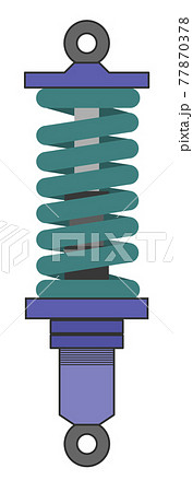 サスペンション構造の断面イラスト 77870378