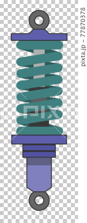 サスペンション構造の断面イラスト 77870378