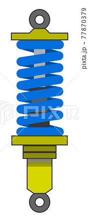 サスペンション構造の断面イラスト サスペンション構造の断面イラスト 77870379