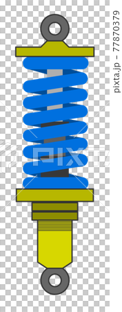 サスペンション構造の断面イラスト サスペンション構造の断面イラスト 77870379