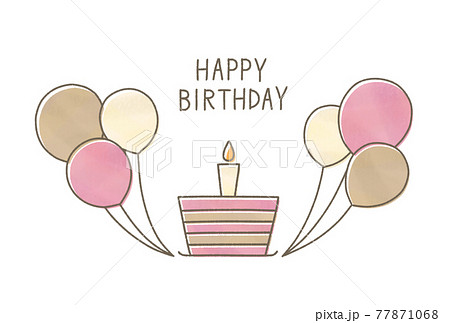 Birthday Card Pink Stock Illustration