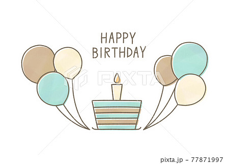 Birthday Card Blue Stock Illustration