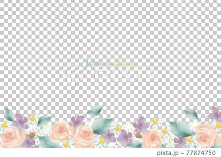 Frames of various pale flowers 77874750