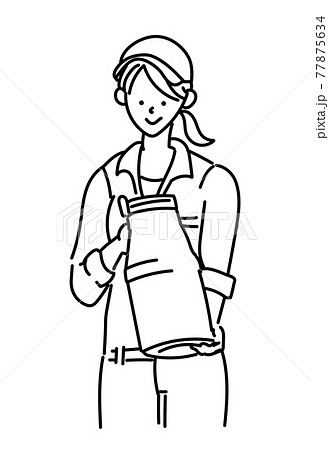 農業女子 酪農女子 酪農 女性 イラスト 牛乳 白黒 モノクロ 農業女子 酪農女子 酪農 女性 イラスト 牛乳 白黒 モノクロ 77875634