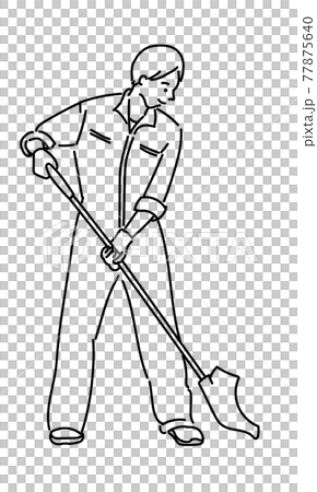 農業女子 酪農女子 酪農 女性 イラスト 牛乳 白黒 モノクロのイラスト素材