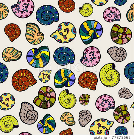 Abstract ornamental pattern with snails. 77875665
