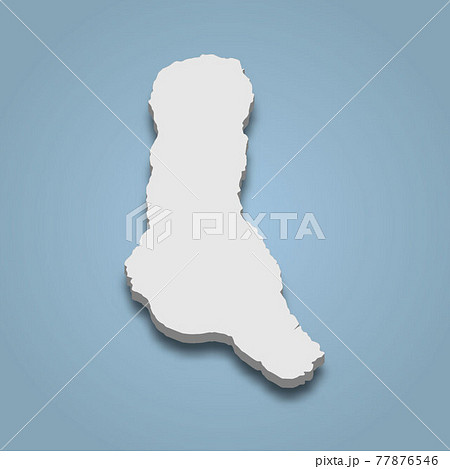 3d isometric map of Grande Comore is an island in Comoros