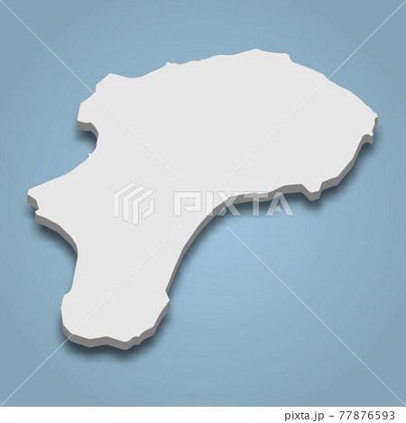 3d isometric map of Corn Island is an island in Nicaragua 77876593