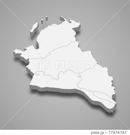 3d isometric map of West Dunbartonshire is a region of Scotland, 77876787
